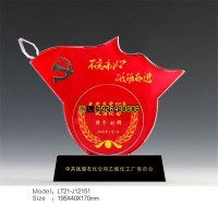 光荣在党30年纪念品,老党员奖牌定制,定制党徽党员奖杯礼品